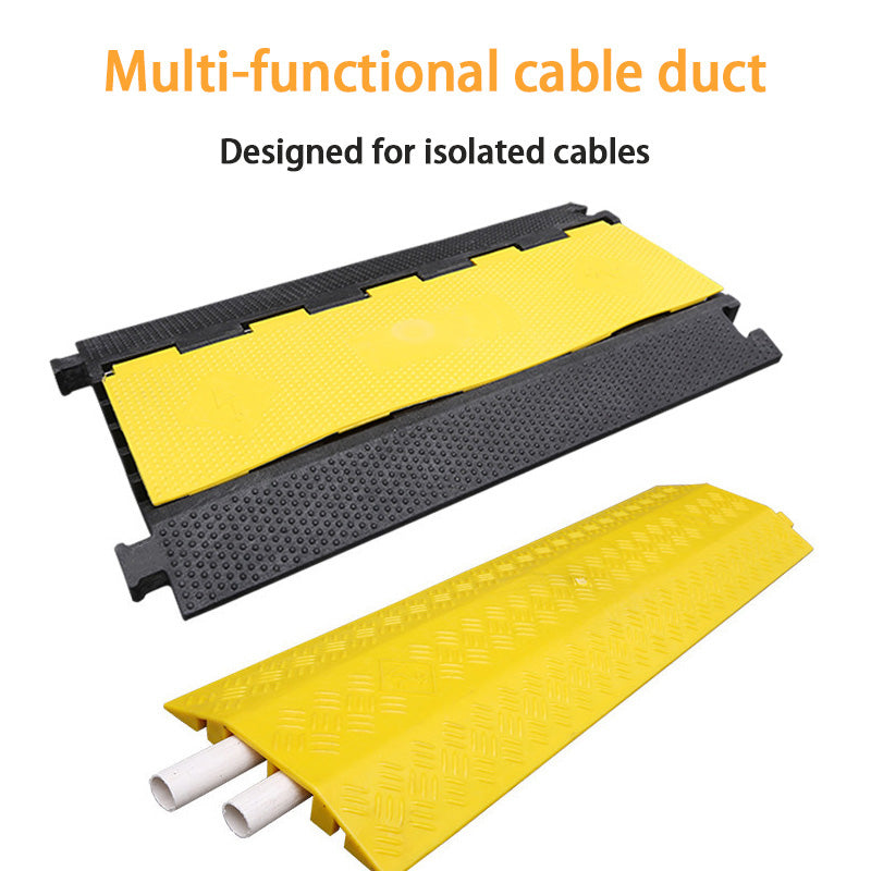 Traffic Trunking Speed Bumps, Three Outdoor Cable Protection Wiring Ducts, Indoor PVC Trunking Plate Rubber Speed Bump Trunking 3 Trunking