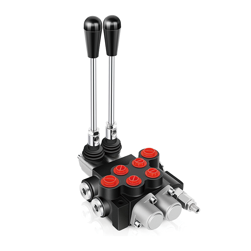 Hydraulic Flow Control Valve 2 Spool 11 GPM,Tractor Loader W/Joystick Small Tractors/Tanks Loaders Log Splitters 3600 PSI