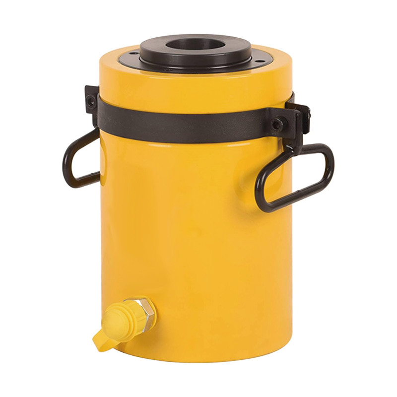 60T 2"Hydraulic Cylinder Jack,Single Acting Lifting Cylinders Retract Automatically Quick Connector,50mm Hydraulic Lifting Cylinders for Shipbuilding, Machinery and Industry