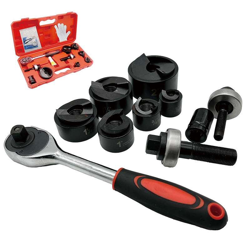 Hydraulic Knockout Punch Driver Kit 1/2 to 2 inch , Knockout Electrical Conduit Hole Cutter Sets