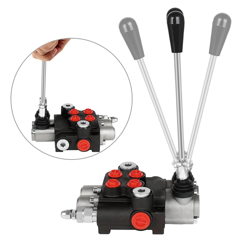 Hydraulic Flow Control Valve 2 Spool 11 GPM,Tractor Loader W/Joystick Small Tractors/Tanks Loaders Log Splitters 3600 PSI