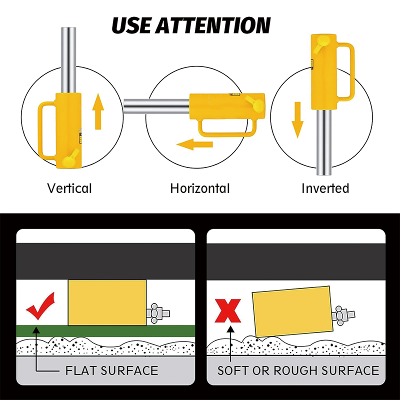 10 ton Hydraulic Cylinder Jack,6 Inch Stroke Portable Hydraulic Ram Industrial Lifting Jack,with Quick Connector Portable Hydraulic Solid Jack Hydraulic Lifting Cylinders