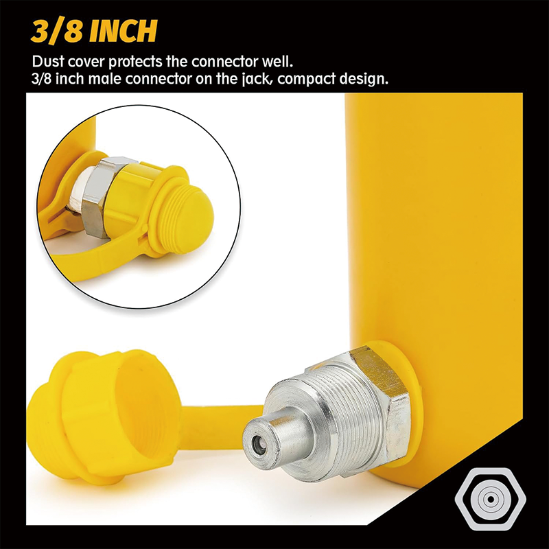 10 ton Hydraulic Cylinder Jack,6 Inch Stroke Portable Hydraulic Ram Industrial Lifting Jack,with Quick Connector Portable Hydraulic Solid Jack Hydraulic Lifting Cylinders