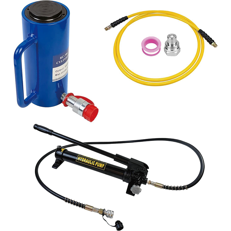 Hydraulic Cylinder Jack,20 Ton Hydraulic Cylinder Ram Single Acting 6" Inch Stroke,Portable Hydraulic Solid Jack Hydraulic Lifting Cylinders