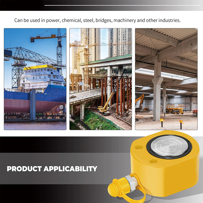 30 tons Hydraulic Cylinder Jack,0.55” Low Profile Hydraulic Porta Power Ram Jack Mini, Portable for Shipbuilding, Bridge, Construction