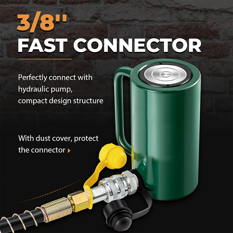 20 ton Hydraulic Cylinder Jack,100mm Max Stroke Hydraulic Lifting Cylinder Single Acting Power Jack Small Portable Retract Automatically Only a Jack