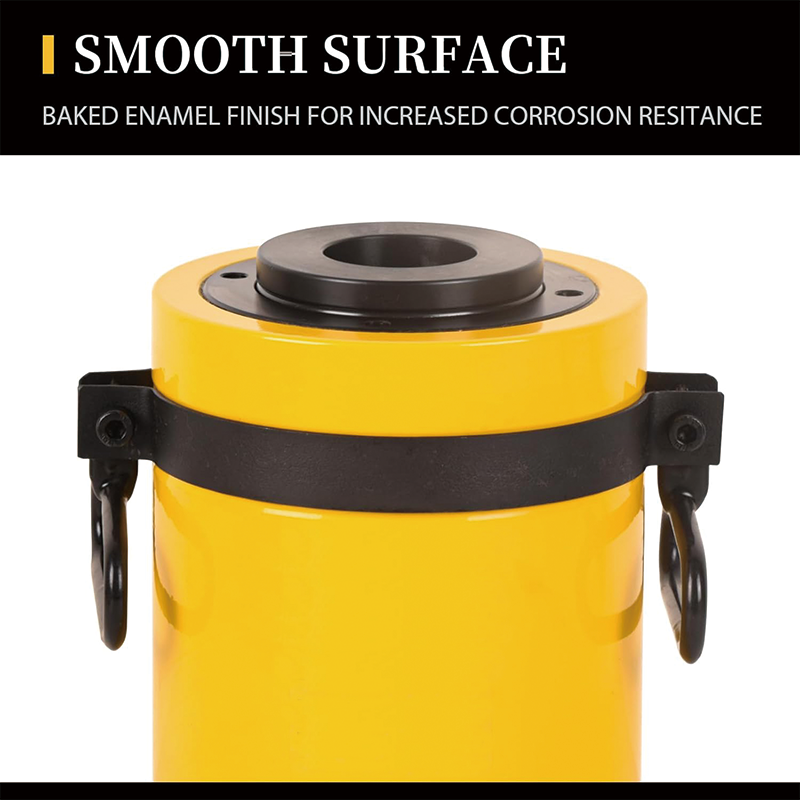 60T 2"Hydraulic Cylinder Jack,Single Acting Lifting Cylinders Retract Automatically Quick Connector,50mm Hydraulic Lifting Cylinders for Shipbuilding, Machinery and Industry