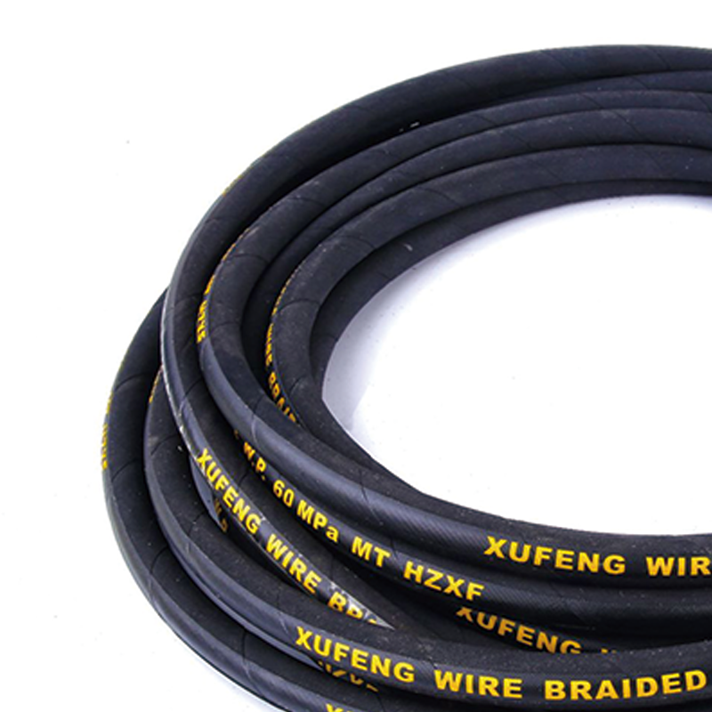 Hydraulic Hose with 2 High-Tensile Steel Wire Braid,1/4 inch x 50 ft,Bulk Hydraulic Hose -40°C to 100°C,Hydraulic Oil Flexible Hose