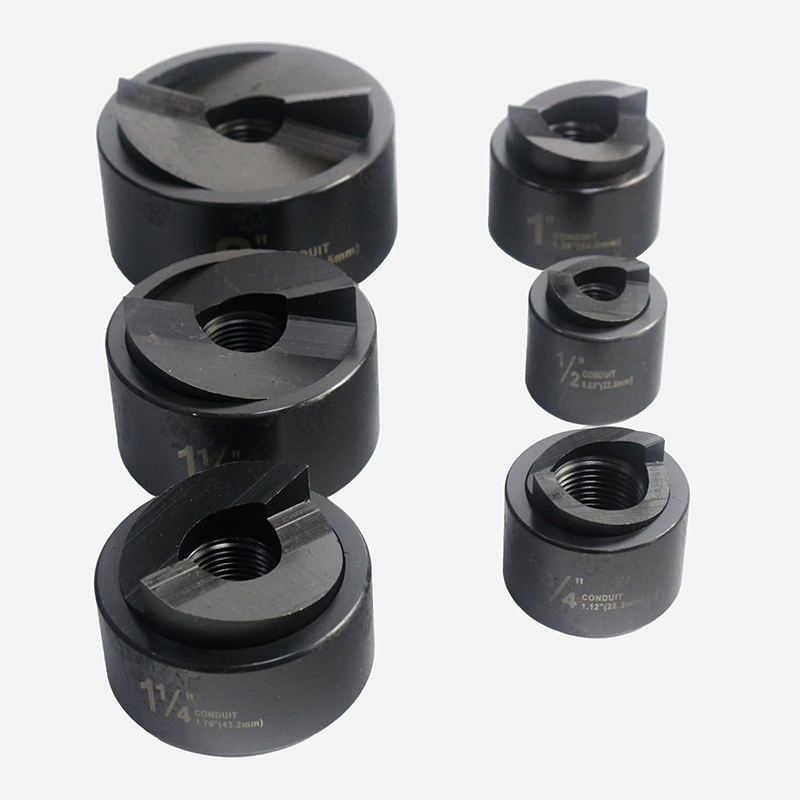 Hydraulic Knockout Punch Driver Kit 1/2 to 2 inch , Knockout Electrical Conduit Hole Cutter Sets