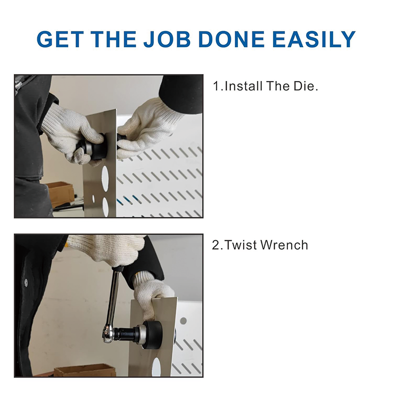 Hydraulic Knockout Punch Driver Kit , 1-1/2 inch to 2 inch Electrical Conduit Hole , Knockout Punch kit