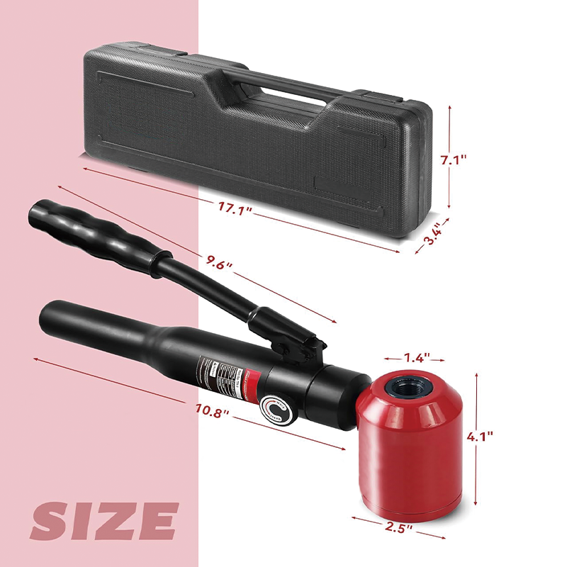 Hydraulic Knockout Punch Kit, 1/2 to 2 inch Electrical Conduit Hole Cutter Set KO Tool Kit Hole Making Tool , For Aluminum, Stainless Steel, Brass