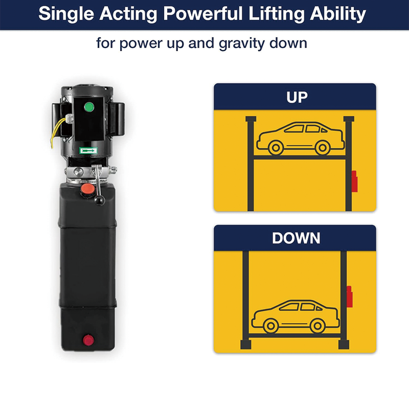 Hydraulic Power Unit,4 Gallon Hydraulic Pump,220V 3450 RPM 2HP Single Phase Electric Hydraulic Car Lift Pump for Car Lifting Platforms
