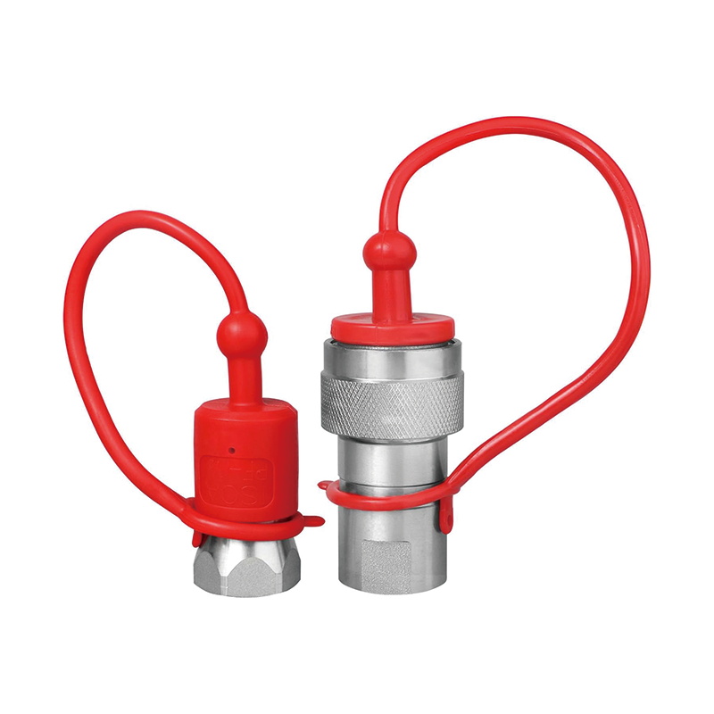 1/2" Hydraulic Quick Connect Tractor Couplers with Dust Caps,ISO 5675 Hydraulic Quick Coupler,for Bobcat Case, Kubota