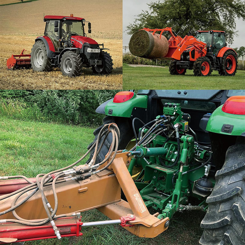 1/2" Hydraulic Quick Connect Tractor Couplers with Dust Caps,ISO 5675 Hydraulic Quick Coupler,for Bobcat Case, Kubota