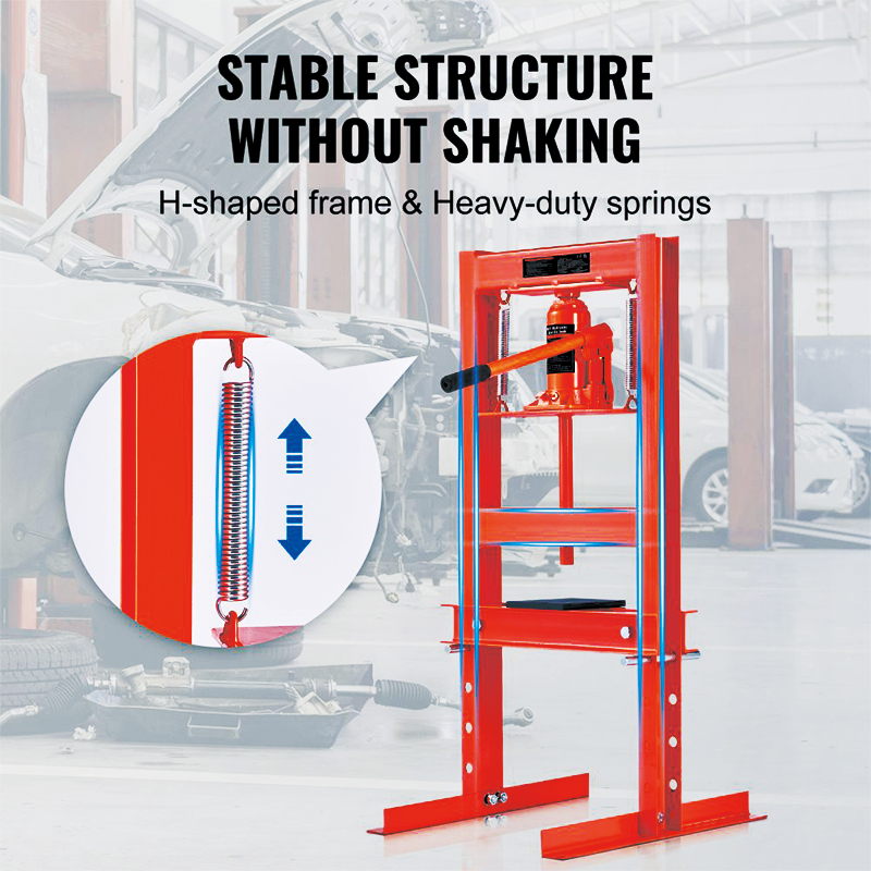 6 Ton Hydraulic Shop Press,Adjustable Shop Press with Press Plates,H-Frame Hydraulic Garage/Shop Floor Press, for Garage, Shop, Workshop