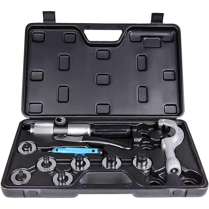Hydraulic Tube Expander Hydraulic Flaring Tool Kit Brake Flare Tool with Tube Cutter and Deburrer