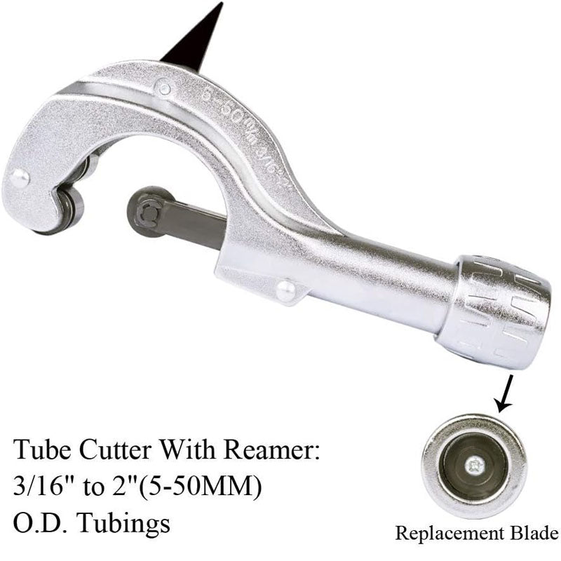 Hydraulic Tube Expander Hydraulic Flaring Tool Kit Brake Flare Tool with Tube Cutter and Deburrer