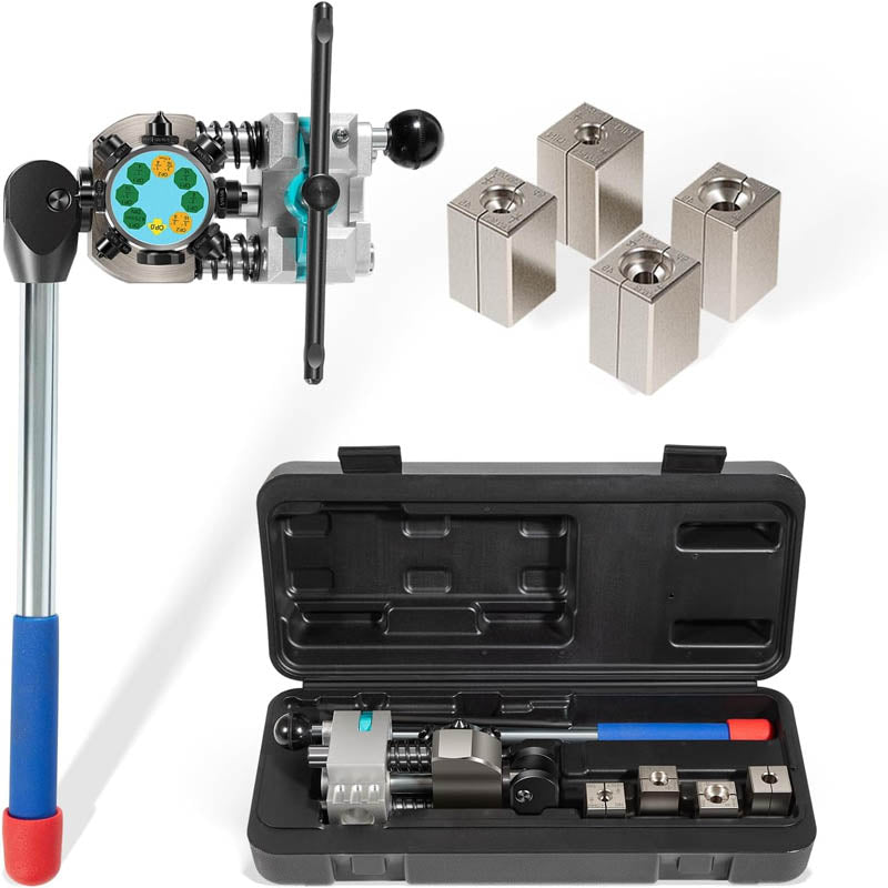 Hydraulic Tube Expander Brake Line Flaring Tool 45 Degree Single Doubleand Bubble Flares for 3/16", 1/4", 5/16" and 3/8" Tube Size