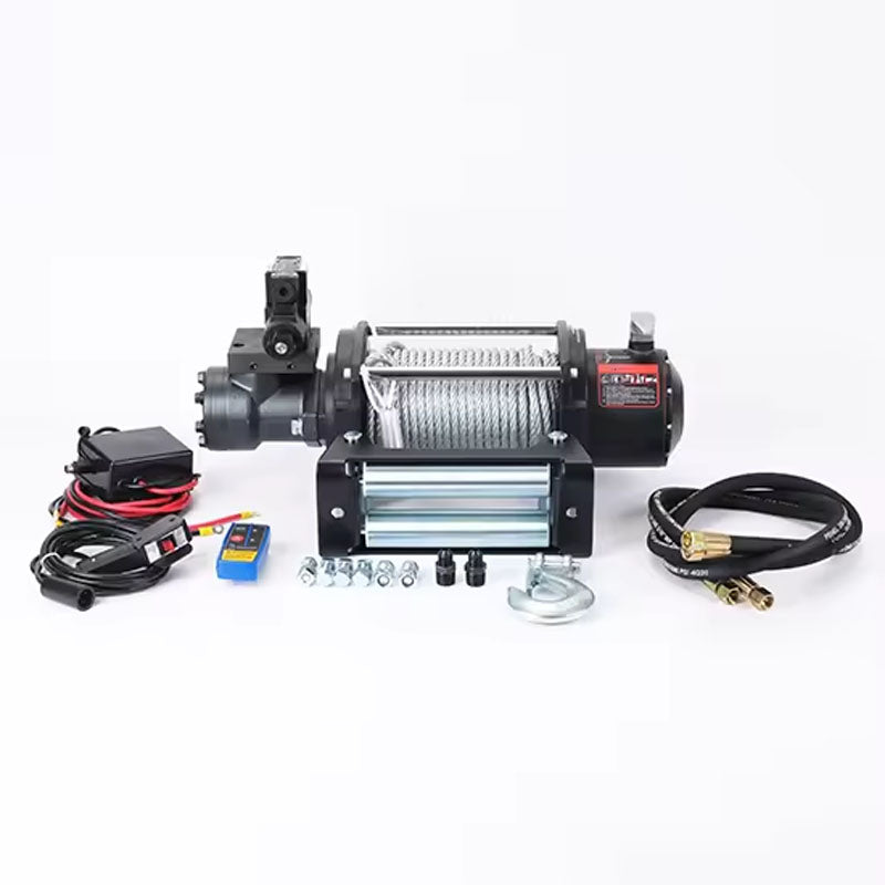 Hydraulic Winch 15,000lbs with 24m Strong Steel Cable Hydraulic Drive Winch Adapter Kit