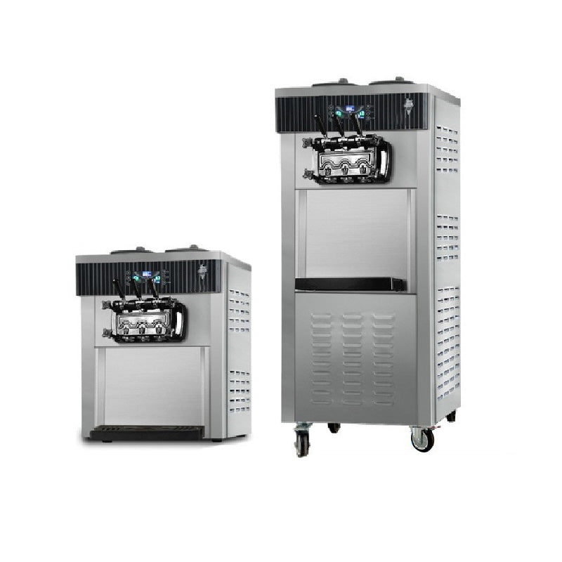 2200W Commercial Fully Automatic Stainless Steel Ice Cream Machine Desktop Vertical