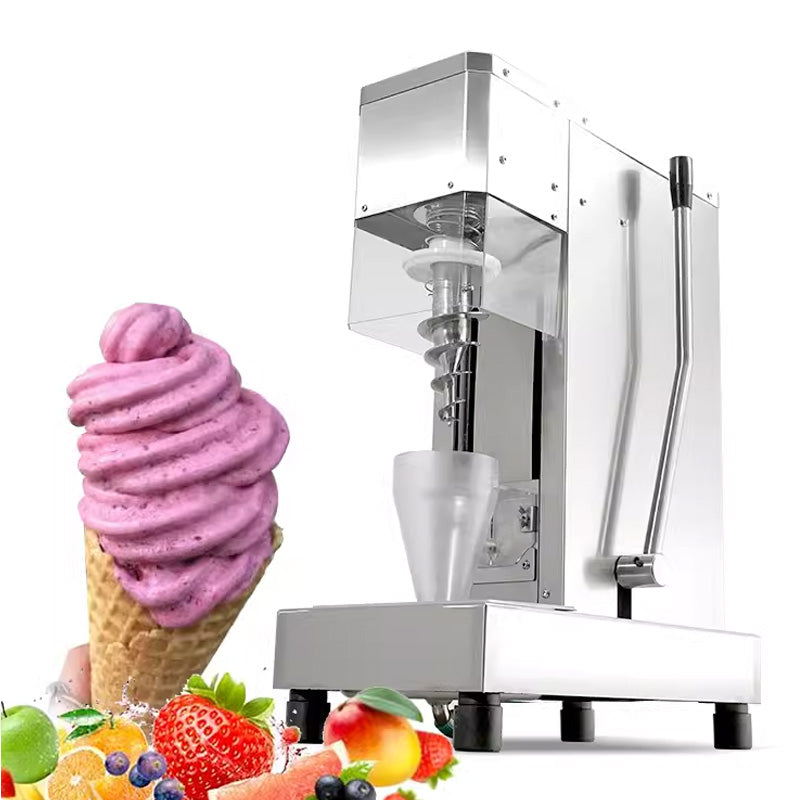750W Yogurt Blending Machine Ice Cream Mixing Machine Professional Commercial Stainless Steel Rotating Ice Cream Fruit Yogurt Ice Cream Mixer Kitchen