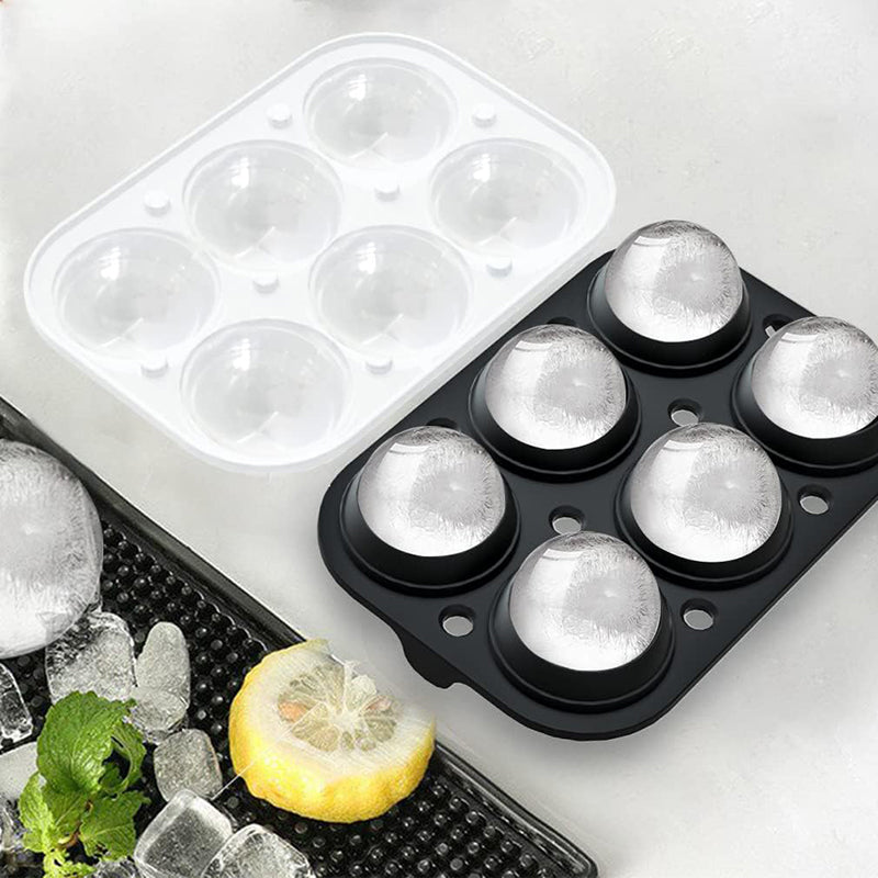 Ice Cube Trays Sphere Ice Ball Maker with Lid & Large Square Ice Cube Maker for Whiskey, Cocktails and Homemade