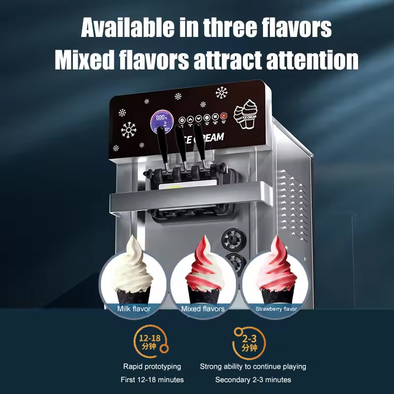 Commercial Italian Ice Cream Machine Fully Automatic Touch Screen Soft Ice Cream Machine Real Fruit Ice Cream Machine