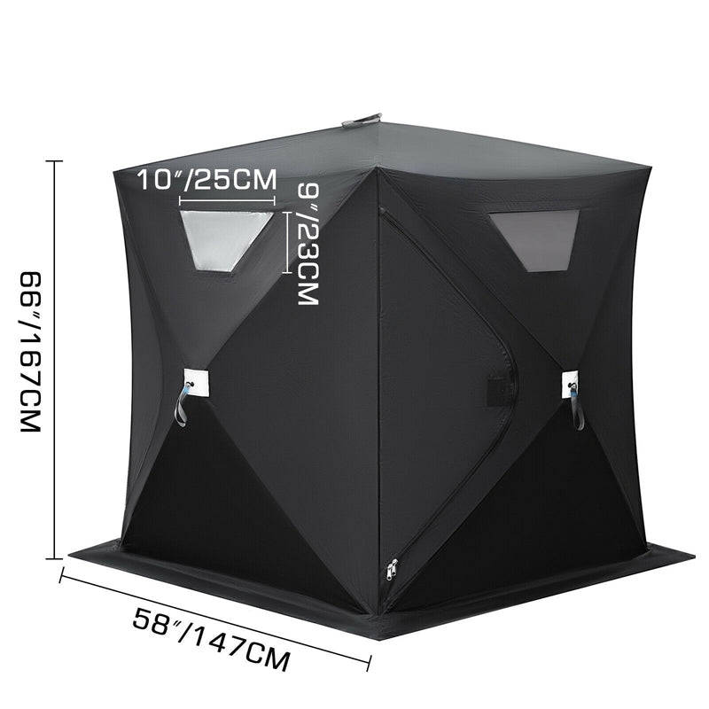 Outdoor Ice And Snow Russian Fishing Camping Tent 2 Person Single-Layer Tent Windproof Rainproof Cold Winter Fishing Tent