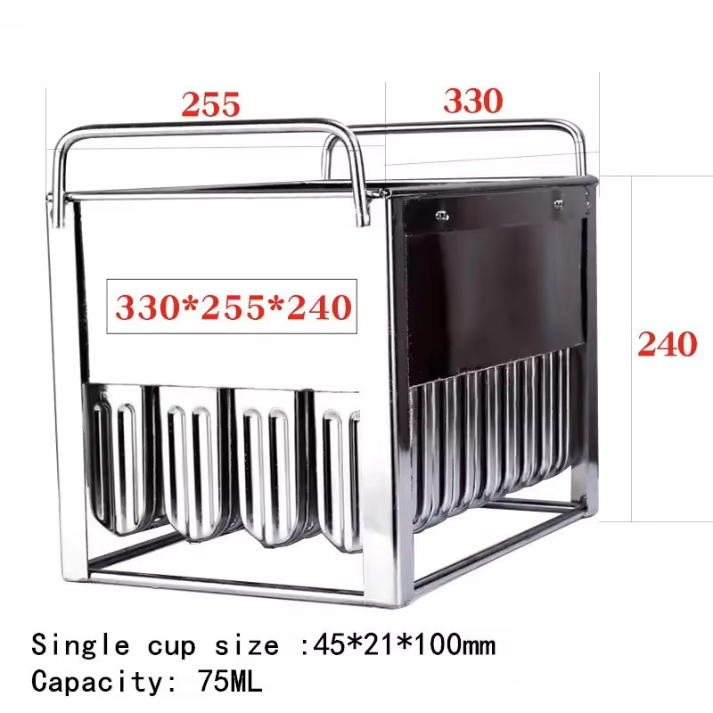 40PCS Stainless Steel Cream Stick Mold Ice Popsicle Mold For Popsicle Machine With Full Equipments