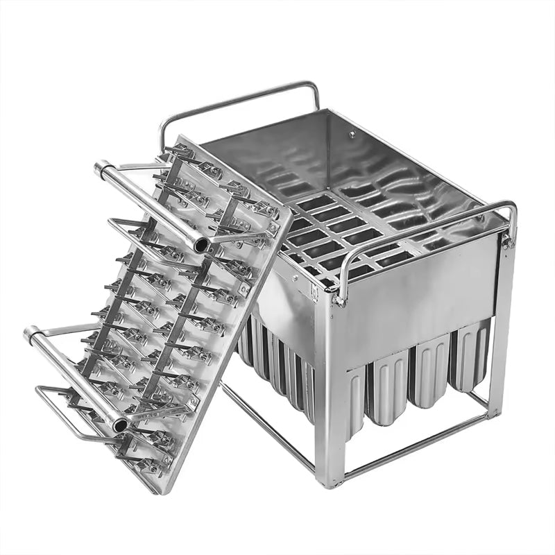 40PCS Stainless Steel Cream Stick Mold Ice Popsicle Mold For Popsicle Machine With Full Equipments