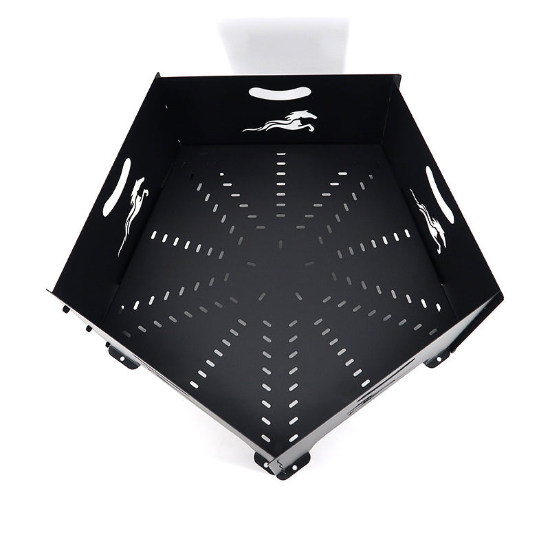 Folding Campfire Rack Portable Outdoor Stove 23.5x23.5x12 Inch Wood Stove Suitable For Courtyard Camping Party Outdoor