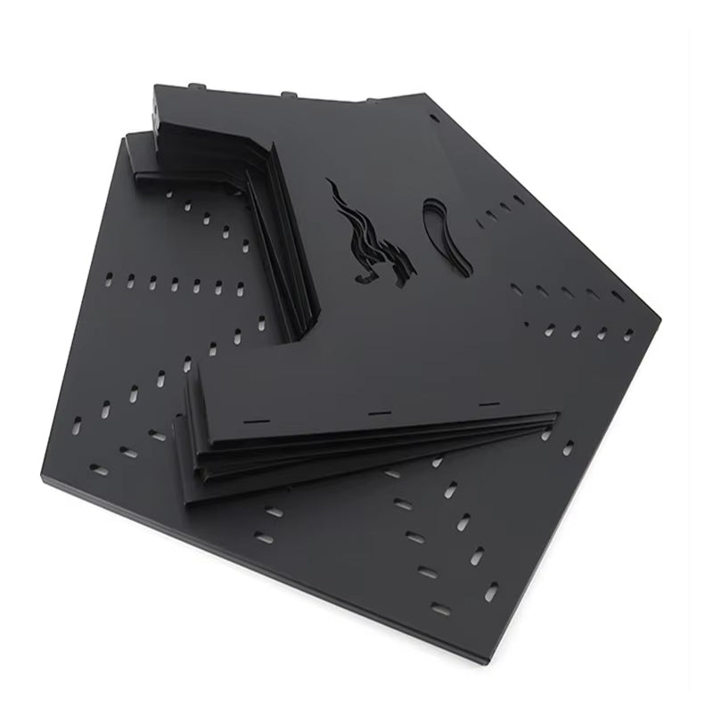 Folding Campfire Rack Portable Outdoor Stove 23.5x23.5x12 Inch Wood Stove Suitable For Courtyard Camping Party Outdoor