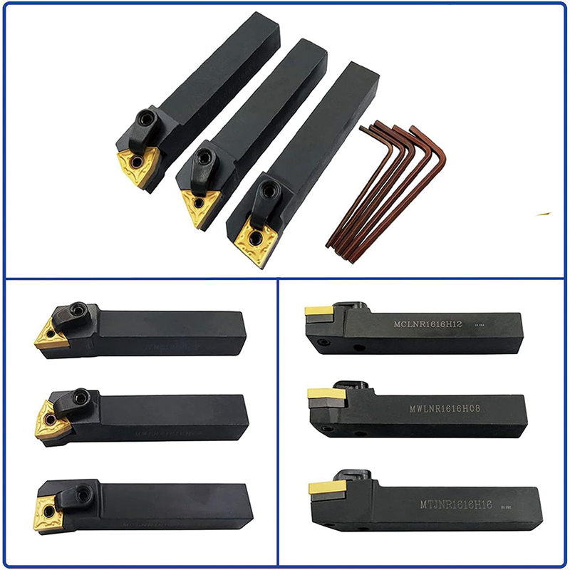 36PCS Indexable Carbide Lathe Turning Tool, 5/8 in, Insert Holder Bit Set,for Turning Grooving Threading Cut Off Holders Set