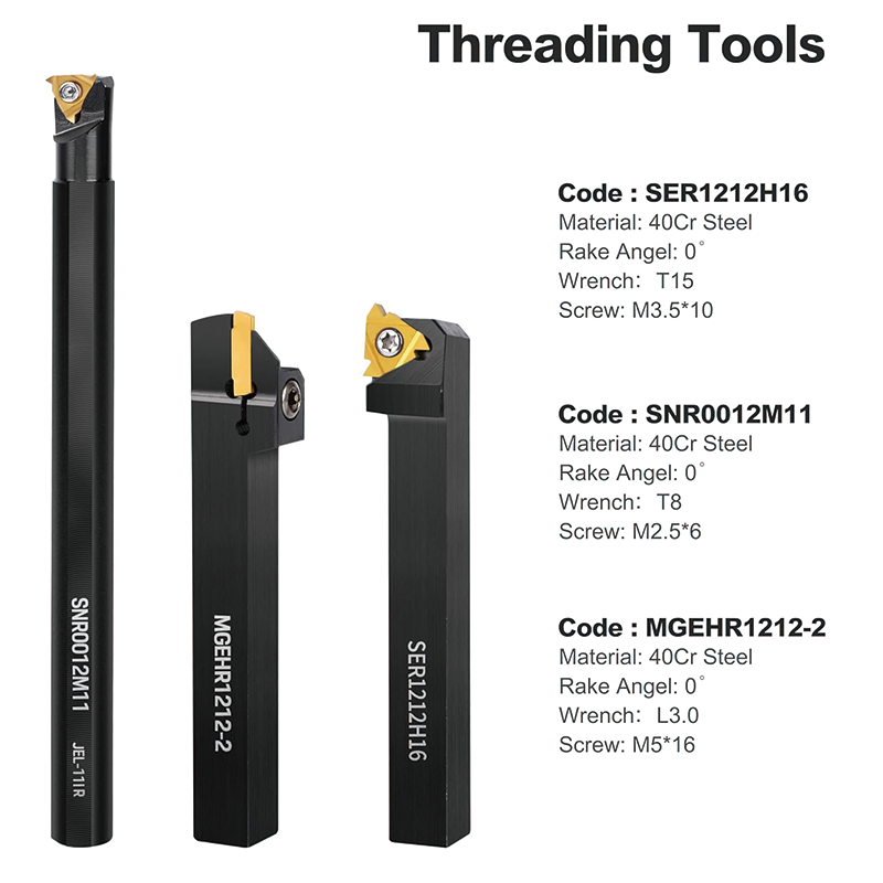 Indexable Carbide Lathe Tools,7PCS 1/2" Turning Holder Boring Bars with 14pcs Indexable Carbide Inserts,Super-Hard 40CR Lathe Bits Carbide Lathe Tool for Lathe Black Compact and Portable