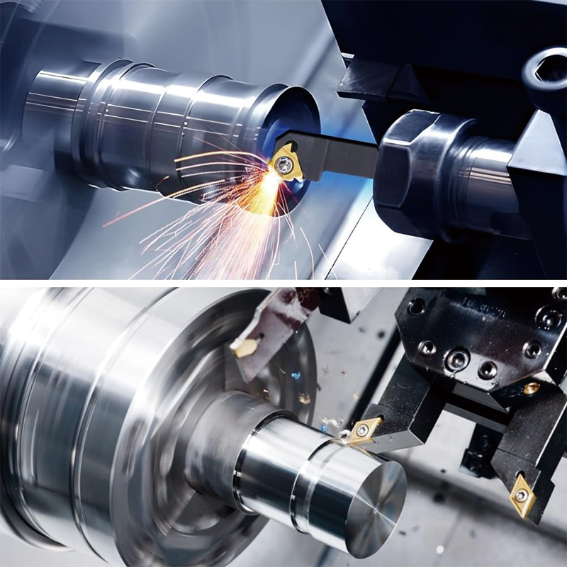 5 Sets Metal Lathe Cutting Tools, 1/2" Indexable Carbide Lathe Tools, Carbide Lathe Tools For Metal for Lathe Black Compact and Portable