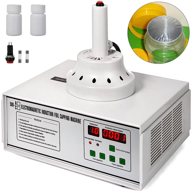 Portable Induction Sealing Machine 20-100 Mm Induction Sealing Machine Electromagnet 5-20 Pcs/Min Auto-Count On For Sealing Glass