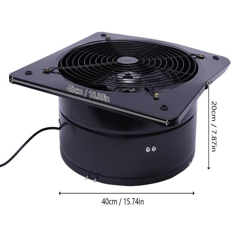 16 Inch Industrial Ventilation Extractor for Commercial Kitchen Warehouse Workshop Low-Noise