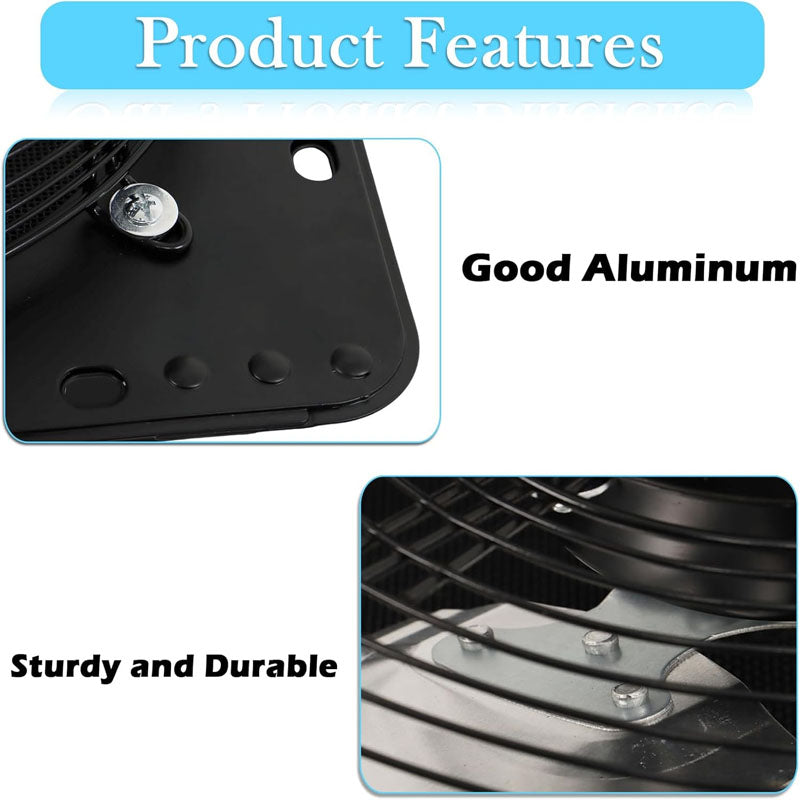 10 inch Industrial Ventilation Extractor Shutter Exhaust Fan for Home Attic Garage Greenhouse Shed Basement with Mesh Screen