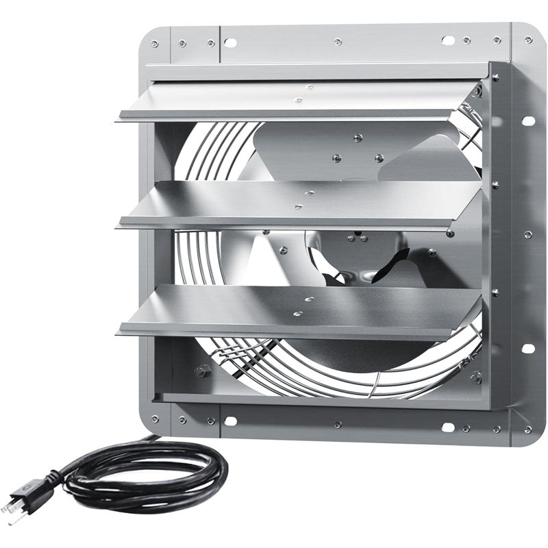 16 inch Industrial Ventilation Extractor Shutter Exhaust Fan For Greenhouse Shed Shop Garage