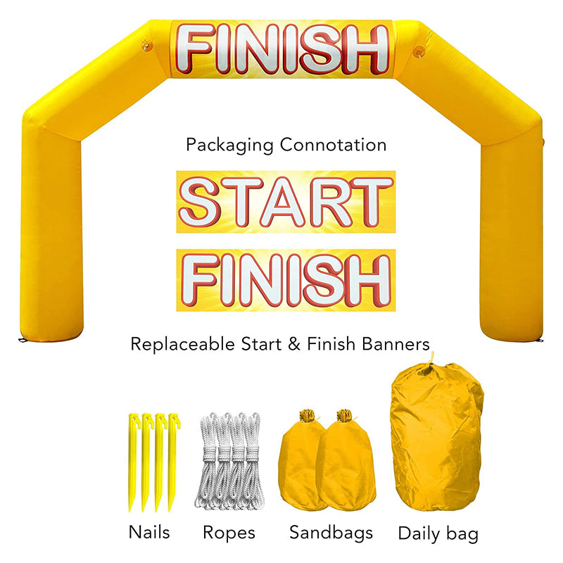 20Ft Inflatable Arch Start Finish Line Arch with Blower Outdoor Inflatable Archway for Advertising Commerce School Sport