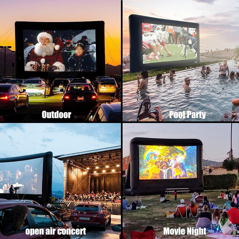Inflatable Screen Inflatable Projector Screen Outdoor Movie Screen Blow Up for Movie Parties Backyard Outside