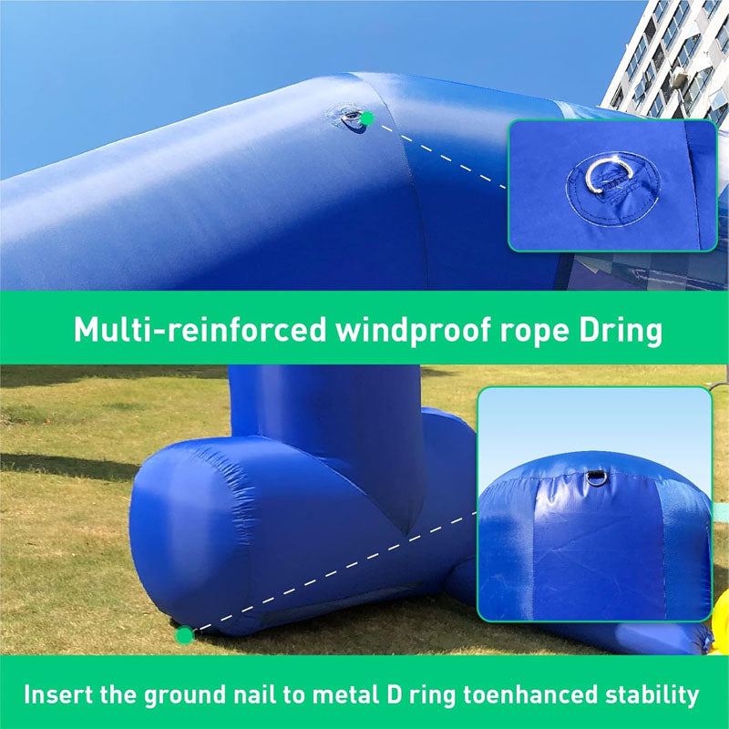 20ft Inflatable Arch with T-Shaped Feet & Blower Finish/Start Line Banners for Race Competition Outdoor Advertising Commerce