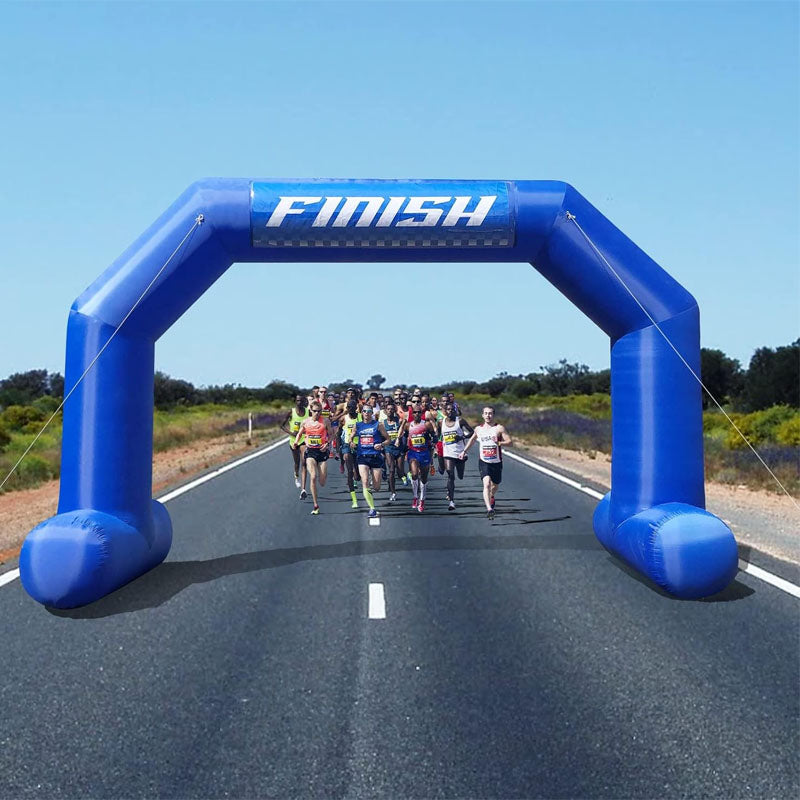 20ft Inflatable Arch with T-Shaped Feet & Blower Finish/Start Line Banners for Race Competition Outdoor Advertising Commerce