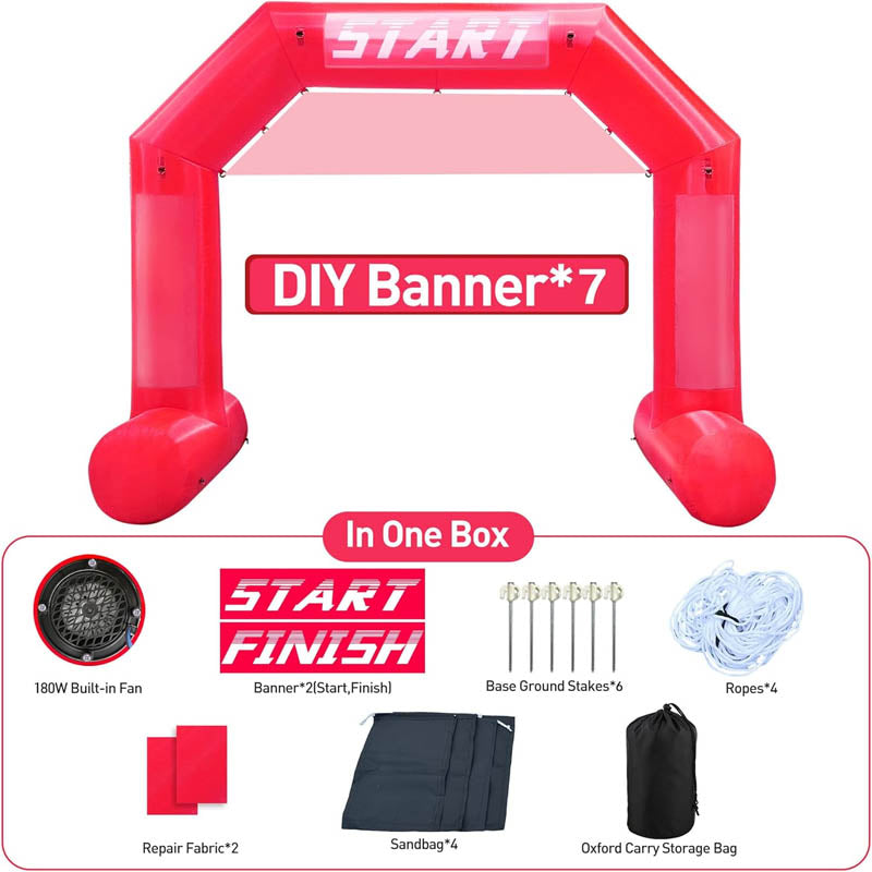 13ft Inflatable Arch with Blower 2 banners for 5K Race, Fundraisers, Advertising Party, Commercial Events