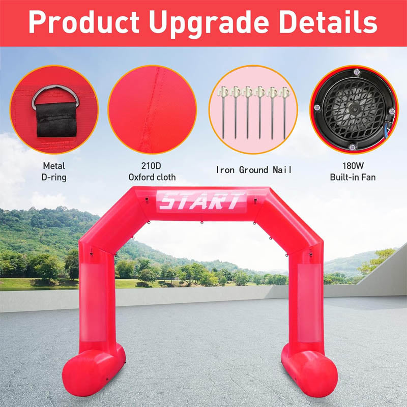 13ft Inflatable Arch with Blower 2 banners for 5K Race, Fundraisers, Advertising Party, Commercial Events