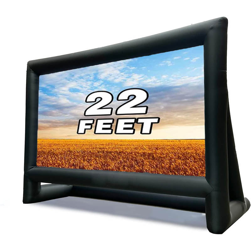 22 FT Inflatable Projection Screen Front & Rear Projection with Rope Blower Tent Stakes for Outdoor Party Backyard Pool Fun