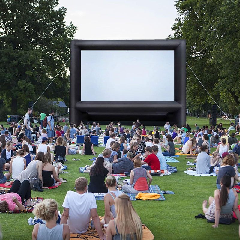 22 FT Inflatable Projection Screen Front & Rear Projection with Rope Blower Tent Stakes for Outdoor Party Backyard Pool Fun