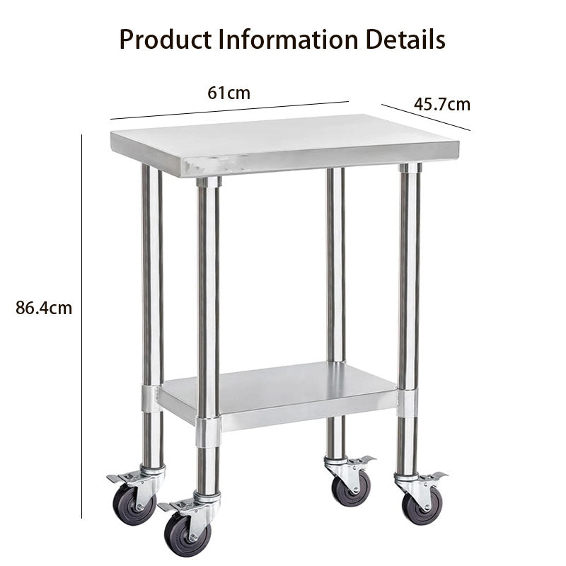 Removable Stainless Steel Table For Restaurant Warehouse Kitchen