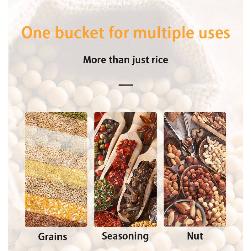 Removable Storage Barrel, Grain Storage Box, Rice Storage Barrel Plastic Flour Cart