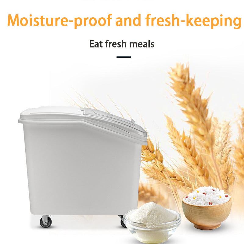Removable Storage Barrel, Grain Storage Box, Rice Storage Barrel Plastic Flour Cart